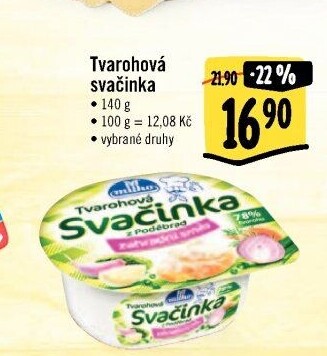 Svačinka zeleninový tvaroh Milko