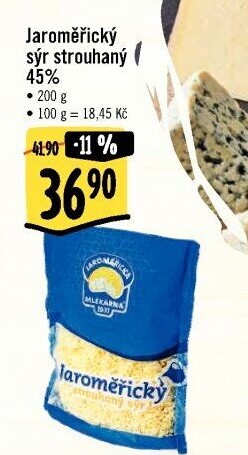 Sýr strouhaný Jaroměřická mlékárna