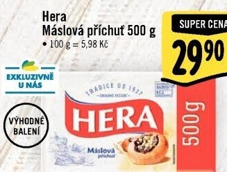 Tuk s máslovou příchutí Hera