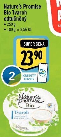 Tvaroh odtučněný bio Nature'