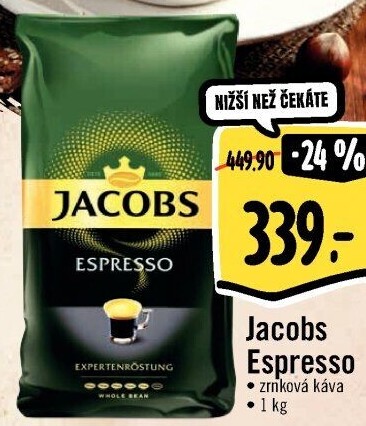 Zrnková káva Jacobs Espresso