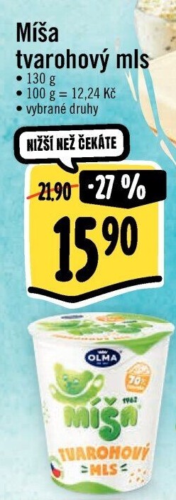 Dezert Tvarohový mls Míša Olma