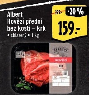 Hovězí přední bez kosti - krk Albert