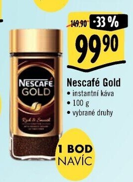 Instantní kávy Nescafé Gold