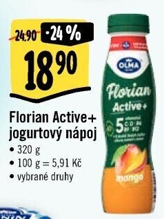 Jogurtový nápoj Florian Active+ Olma