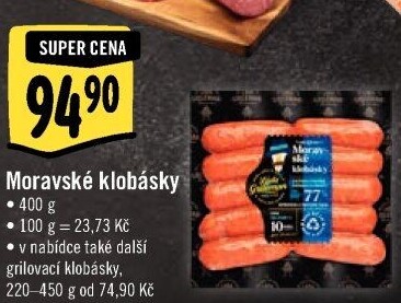 Moravská klobása Láďa Grileman Kostelecké uzeniny