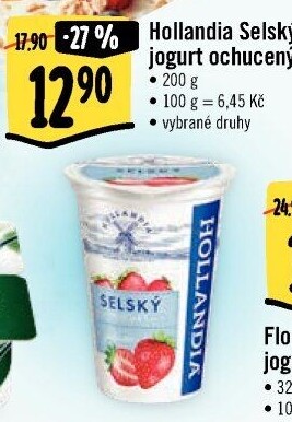 Ochucený jogurt selský Hollandia
