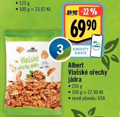 Ořechy vlašské Albert