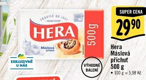 Tuk s máslovou příchutí Hera