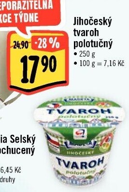 Tvaroh polotučný Jihočeský Madeta