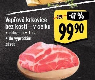 Vepřová krkovice bez kosti