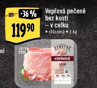 Vepřová pečeně bez kosti Albert