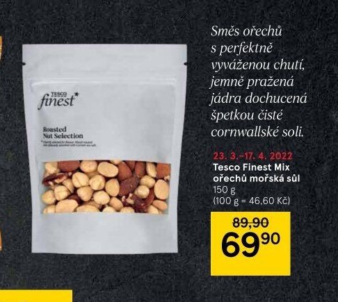 Tesco Finest Mix ořechů mořská sůl