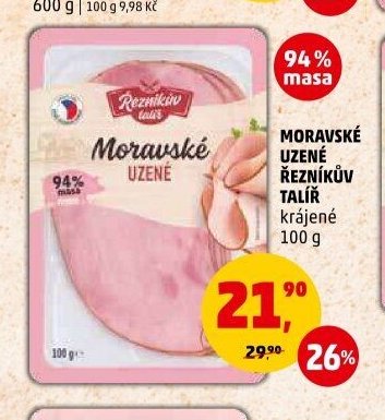 MORAVSKÉ UZENÉ ŘEZNÍKŮV TALÍŘ krájené 100 g