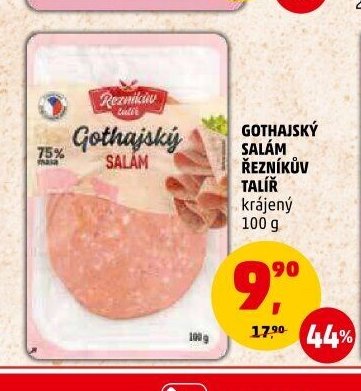GOTHAJSKÝ SALÁM ŘEZNÍKŮV TALÍŘ krájené 100 g