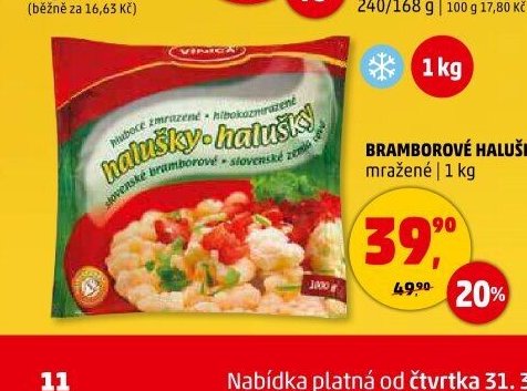 BRAMBOROVÉ HALUŠKY mražené