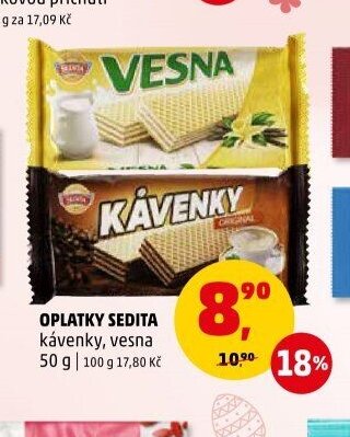 Oplatky Sedita Kávenky, Vesna