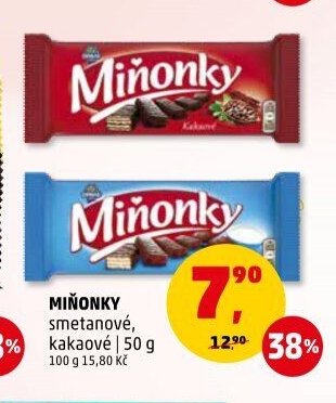 Miňonky smetanové, kakaové