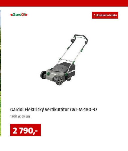 Gardol Elektrický vertikutátor GVL-M-180-37 - BAUHAUS akcniletaky.com
