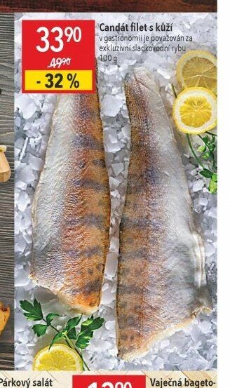Candát filet s kůží