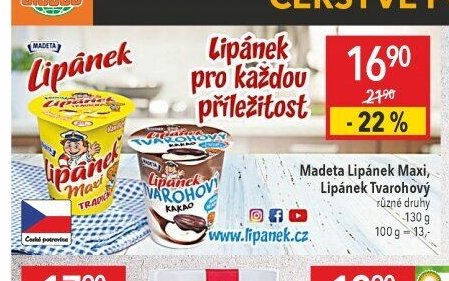 Madeta Lipánek Maxi, Lipánek Tvarohový