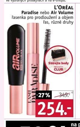 L'Oréal Paradise nebo Air Volume řasenka