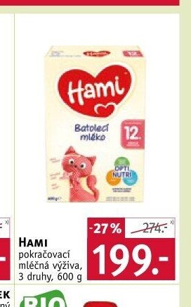 HAMI pokračovací mléčná výživa
