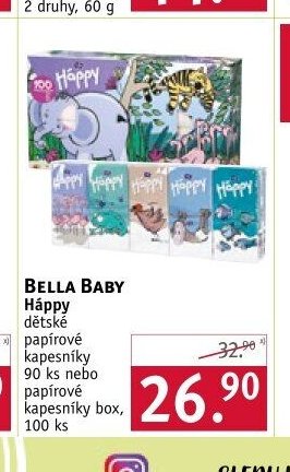 BELLA BABY Háppy dětské papírové kapesníky