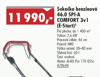 Sekačka benzínová 46.0 SPI-A COMFORT 3v1 - UNI HOBBY akcniletaky.com