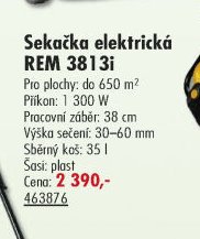 Sekačka elektrická REM 3813i - UNI HOBBY akcniletaky.com