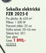 Sekačka elektrická FZR 2025-E - UNI HOBBY akcniletaky.com