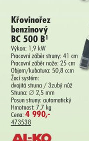Křovinořez benzínový BC 500 B - UNI HOBBY akcniletaky.com