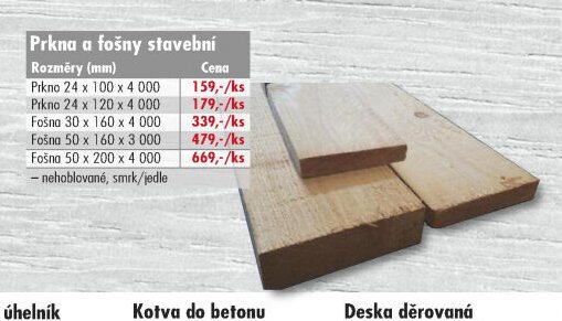 Prkna a fošny stavební - UNI HOBBY akcniletaky.com