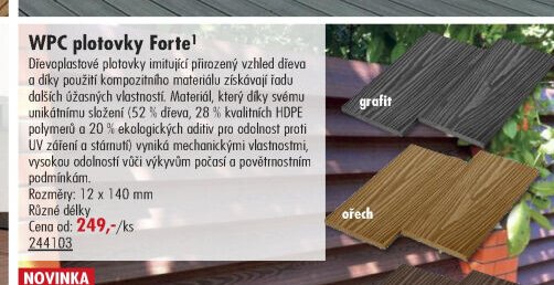 WPC plotovky Forte - UNI HOBBY akcniletaky.com