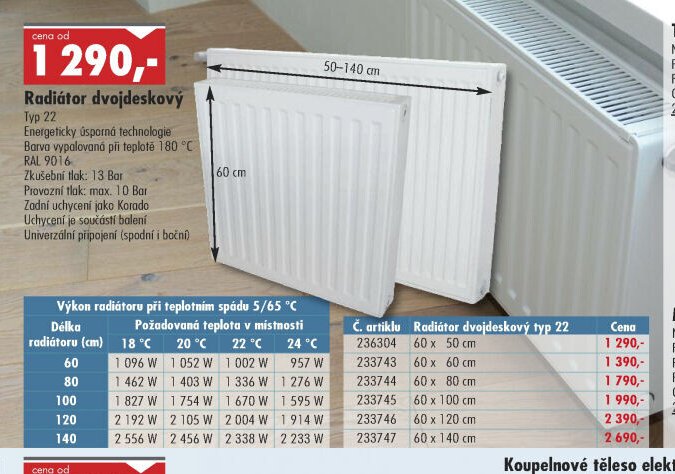 Radiátor dvojdeskový typ 22 - UNI HOBBY akcniletaky.com
