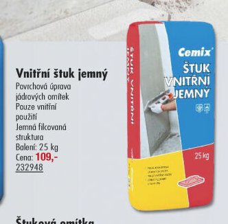 Vnitřní štuk jemný - UNI HOBBY akcniletaky.com