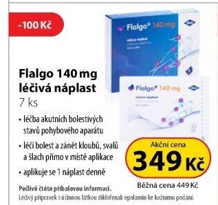 Náplast proti bolesti a zánětům Flalgo
