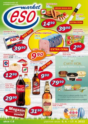 akční leták ESO MARKET 6.4.2022-17.4.2022