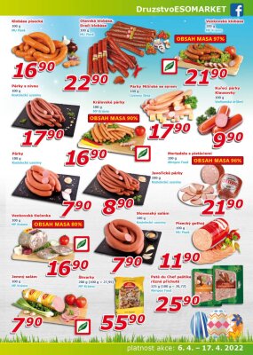 akční leták ESO MARKET 6.4.2022-17.4.2022