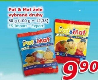 Bonbony želé ovocné Pat a Mat