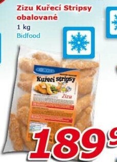 Kuřecí stripsy mražené Zizu Nowaco