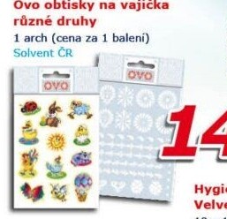 Obtisky na vajíčka Ovo