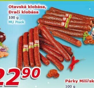 Otavská klobása Maso uzeniny Písek