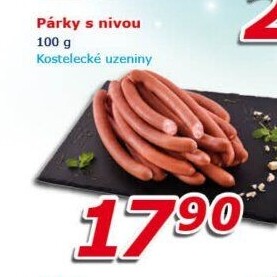 Párky s nivou Kostelecké uzeniny