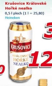 Pivo nealkoholické Královsky hořké Krušovice
