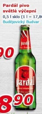 Pivo světlé výčepní 10° Pardál