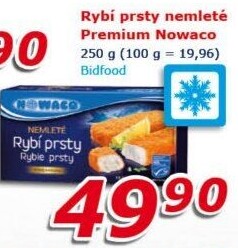 Rybí prsty nemleté mražené Nowaco Premium