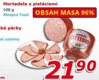 Salám Mortadella s pistáciemi