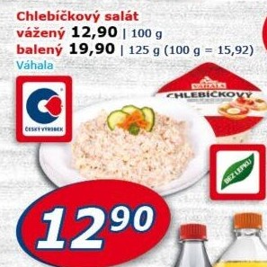 Salát chlebíčkový Váhala