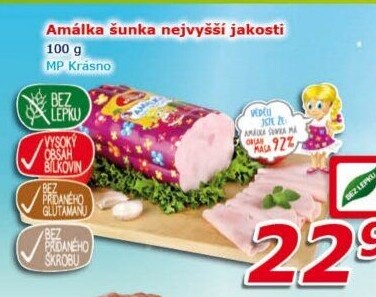 Šunka Amálka nejvyšší jakosti Krásno